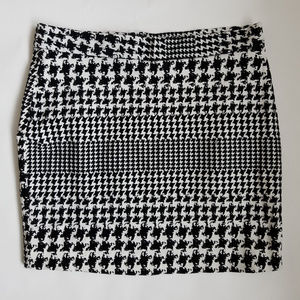 Black and white patterned skirt
